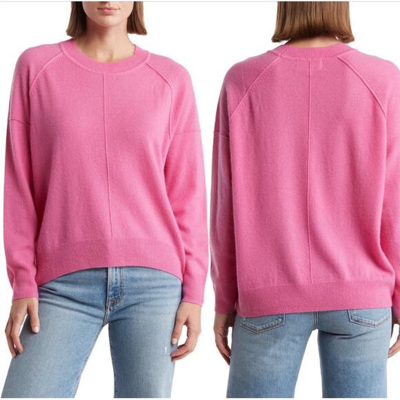 Design‎ History Women's Pink Drop Shoulder Pure Cashmere Sweater Size S - Picture 2 of 9